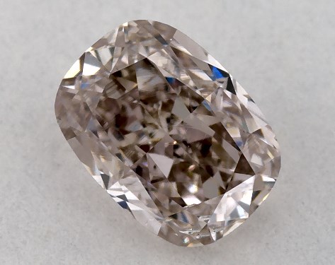 GIA 0.51 Carat Fancy Pinkish Brown-SI2 Cushion Modified Cut Diamond